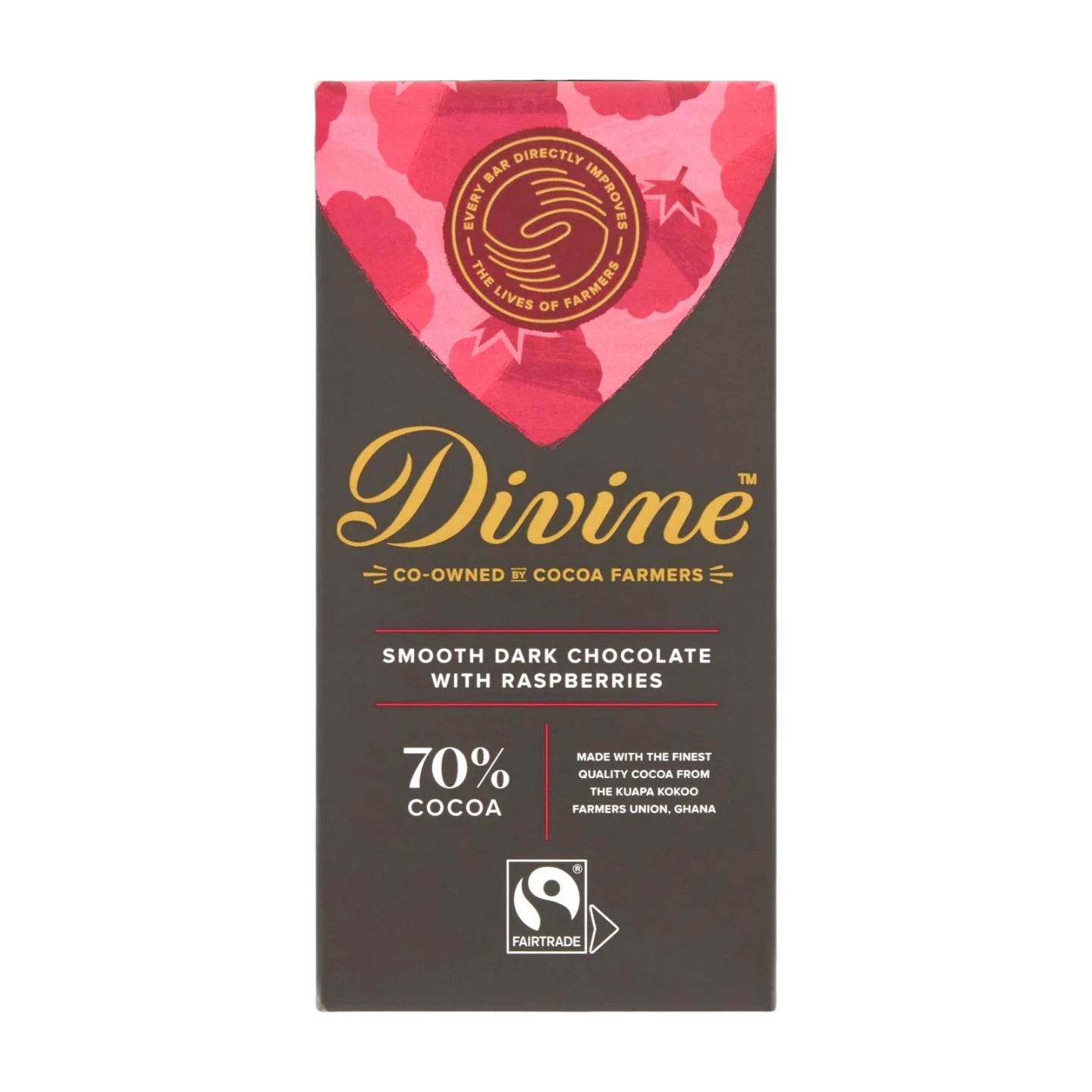 Divine Smooth Dark Chocolate with Raspberries