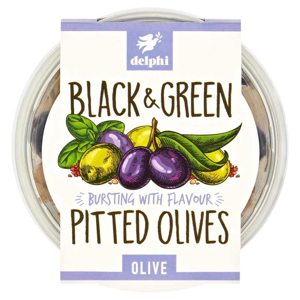 Delphi Black & Green Pitted Olives