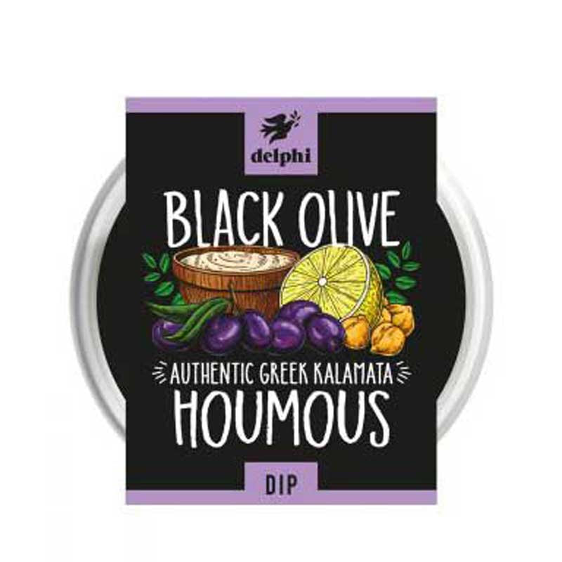 Delphi Black Olive Authentic Greek Kalamata Houmous Dip