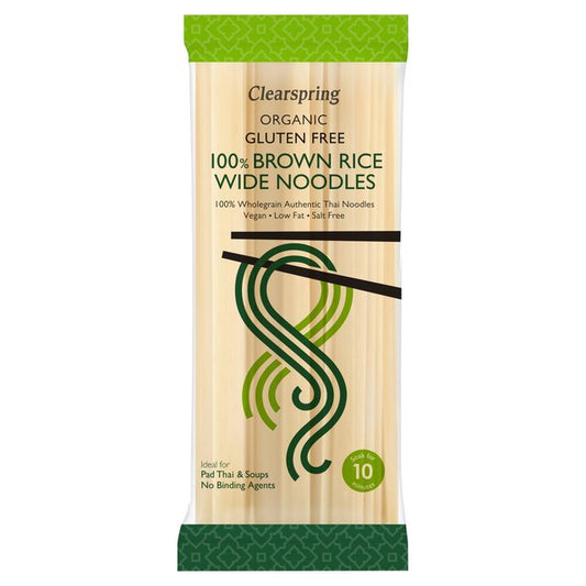 Clearspring Organic Gluten Free 100% Brown Rice Wide Noodles