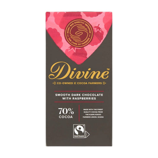 Divine Smooth Dark Chocolate with Raspberries