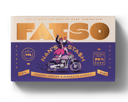Fatso Nan's Stash Dark Chocolate Vegan Bar