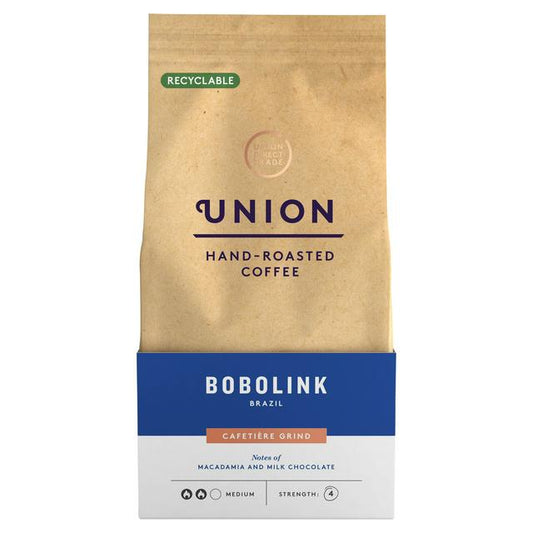 Union Hand-Roasted Coffee Bobolink Brazil Cafetière Grind 200g