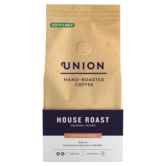 Union Hand-Roasted Coffee House Roast Cafetière Grind 200g