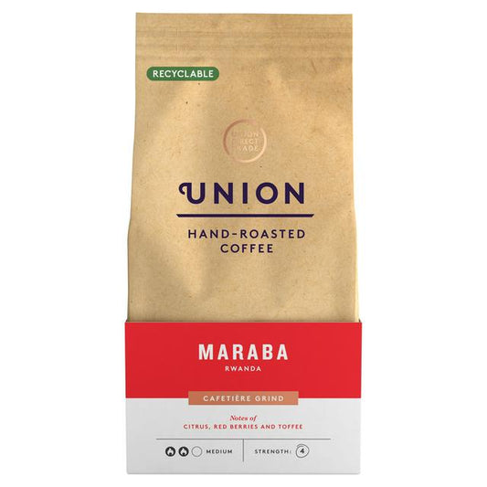 Union Hand-Roasted Coffee Maraba Rwanda Cafetière Grind 200g